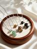 Tiger Eye Stone Mushroom Pendant Long Clavicle Chain Natural Stone Necklace for Women Niche Necklaces Unique Accessories