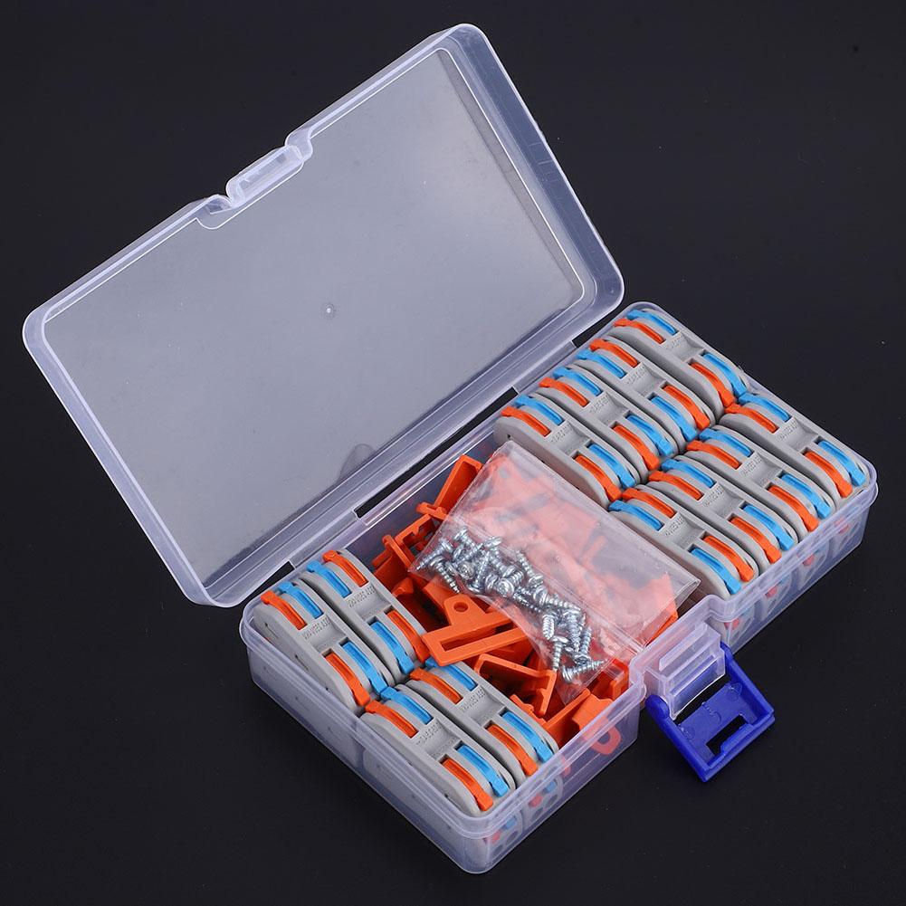 48Pcs Wiring Connector Conductor 2Positions 11~28AWG PCT22 with Bracket Screws