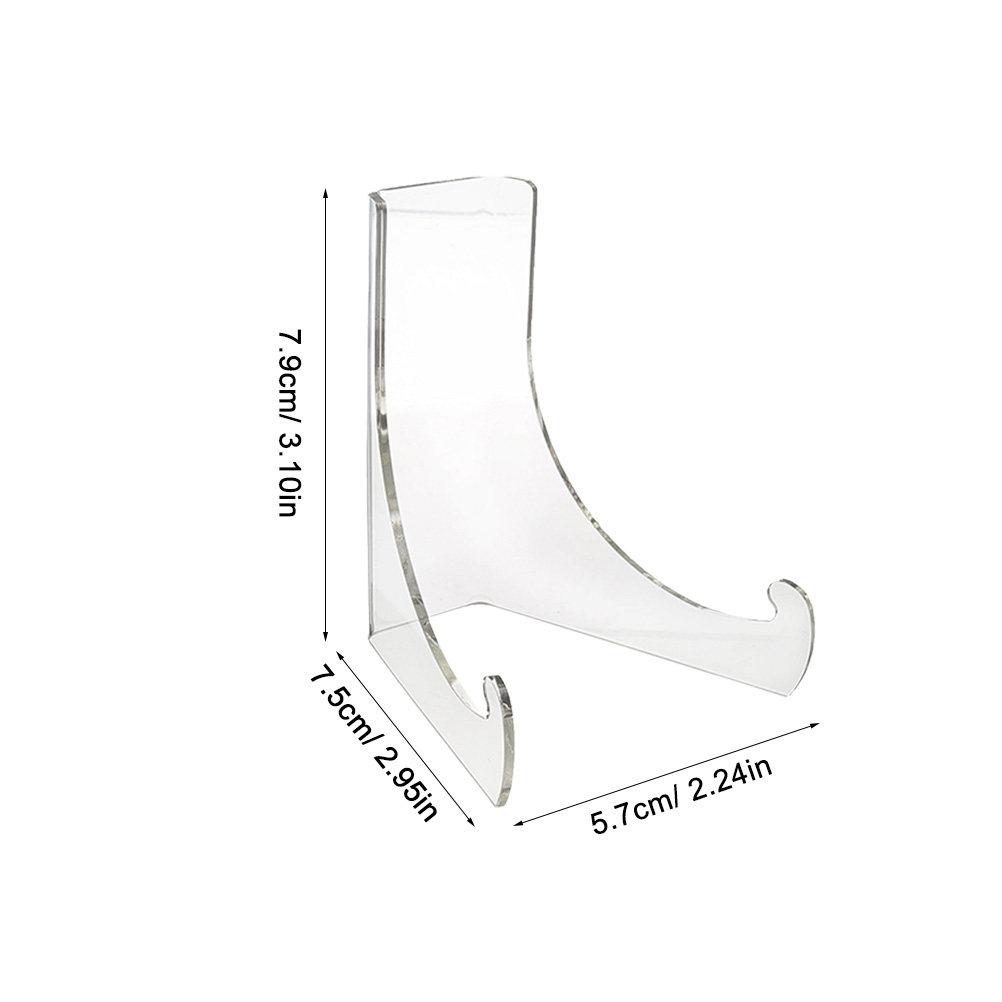 

2Pcs Acrylic Stand Versatile Clear Display Easel for Dish Plate Holder Picture Frame Phone Trading Card Ornament Showcase Rack