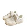 Students Increase the Height of Casual Sports Board Shoes Spring and Autumn New Versatile Niche Design Sense Thick-soled White Shoes Women's