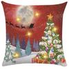 New Christmas Decorative Cushion Cover Snowman Print Cushion Cover LED Pillow Light Cushion