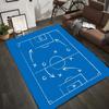 Basketball Tactical Playbook Area Rug Coach Strategy Floor Mat Carpet for Sports Room Home Decoration Living Room Bedroom Carpet
