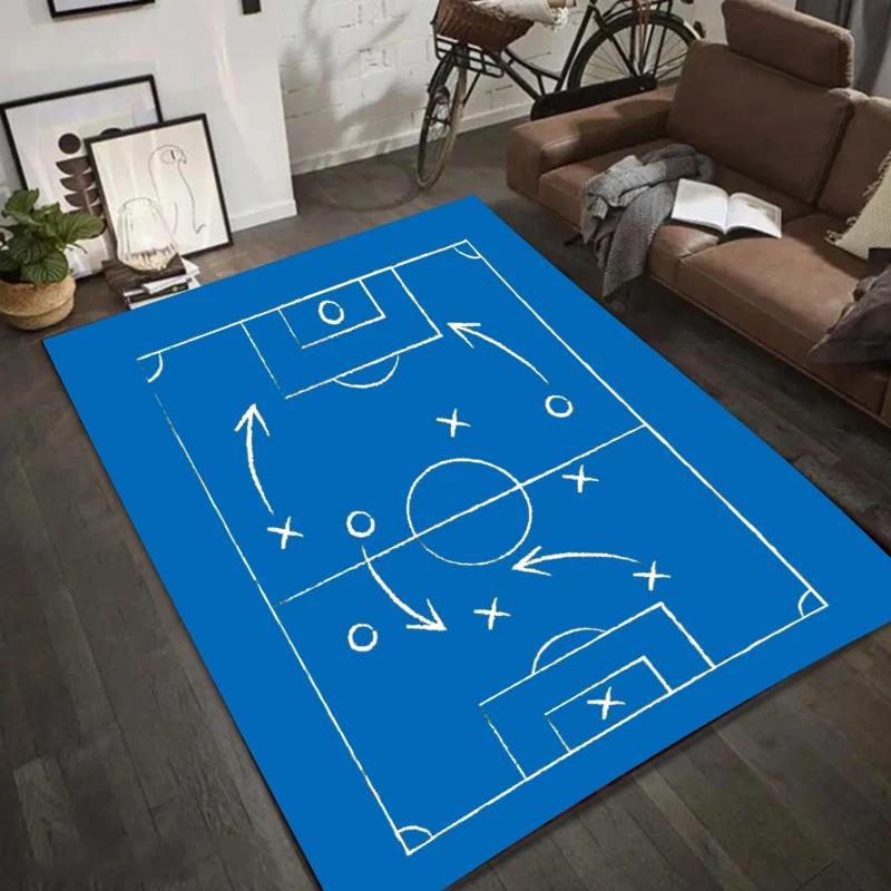 Basketball Tactical Playbook Area Rug Coach Strategy Floor Mat Carpet for Sports Room Home Decoration Living Room Bedroom Carpet