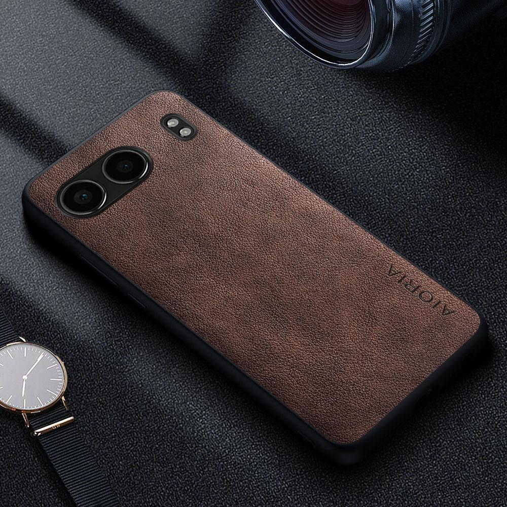 Capa de couro de luxo premium para telefone Oneplus Nord 4 3 2 2T N20 N200 N30 SE Funda Retro Business Style Capa de cor sólida