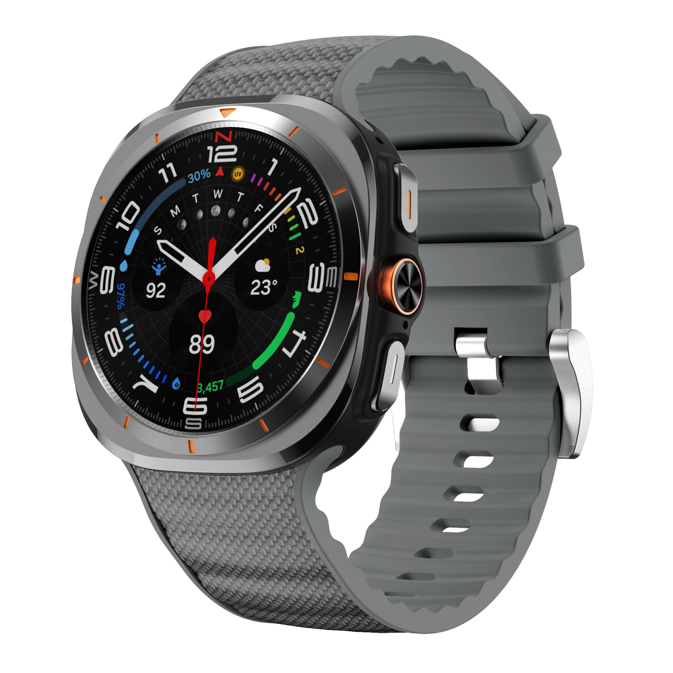 

Ремінець для Galaxy Watch Ultra Peakform Band Браслет на зап ястя Для Samsung Watch Ultra 47мм Спортивний силіконовий нейлоновий ремінець Браслет Galaxy Watch Ultra сірий колір