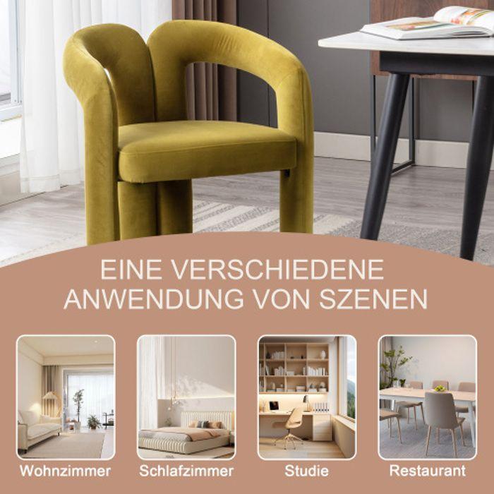 Chaise De Salle À Manger - MUVOE - Velours - Vert - Lot De 2 - Design Contemporain