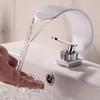 Luxury Brass Hot & Cold Waterfall Faucet for Bathroom Washbasins