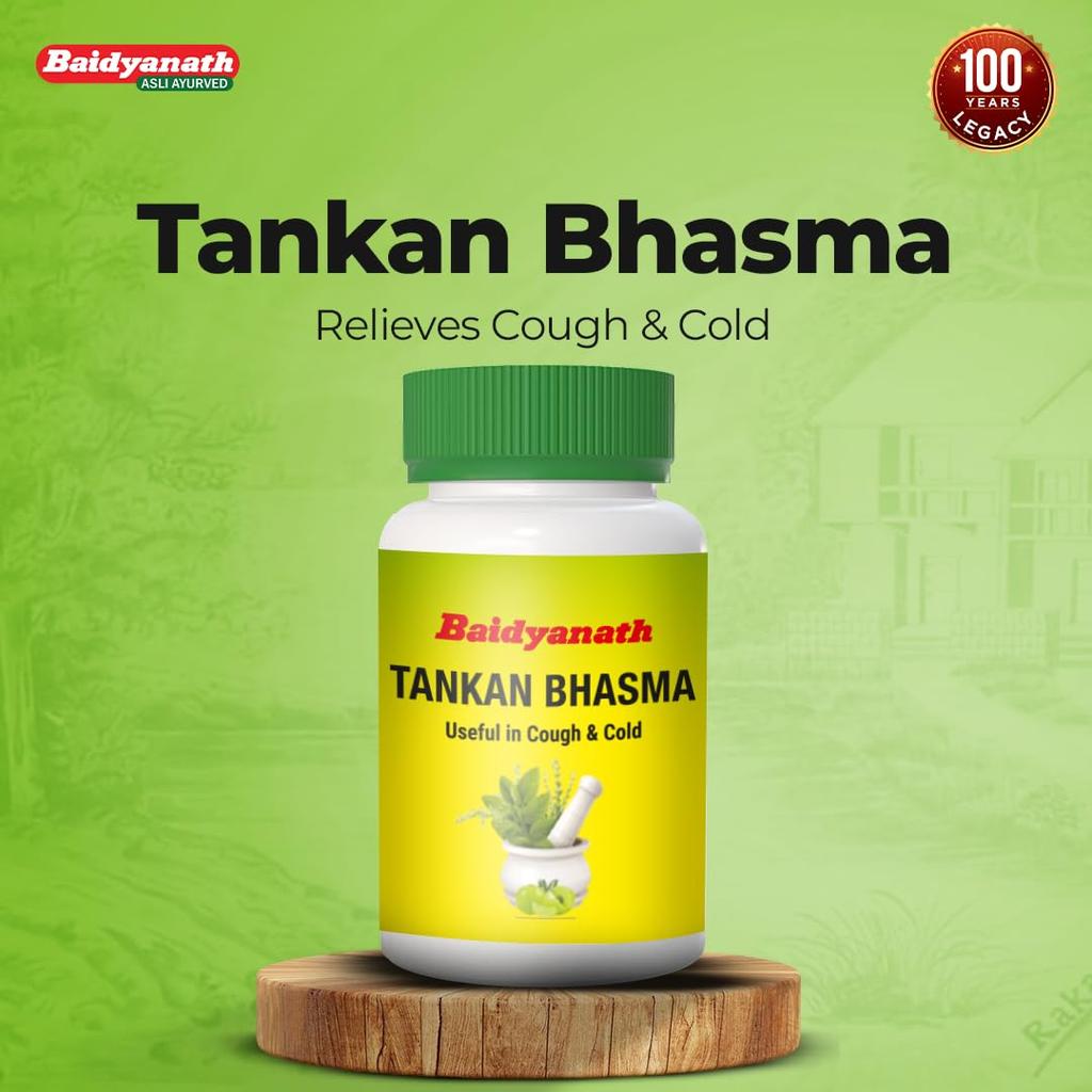 Baidyanath Tankan Bhasma Ayurvedic Respiratory Support Powder Purified Borax 15g Pack of 2 for Seasonal Wellness