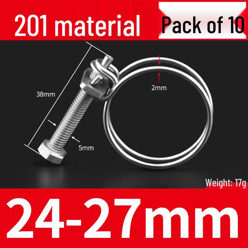 Stainless Steel Double Wire Hose and Pipe Clamp for Gas and Water Retention