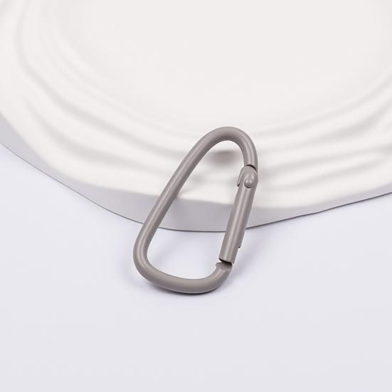 2 Stück Karabinerfederverschluss Leichter Legierungs-Schlüsselanhängerclip Einfacher Einhand-D-förmiger Haken Outdoor-Reisebeutel-Anhänger DIY-Schmuckzubehör
