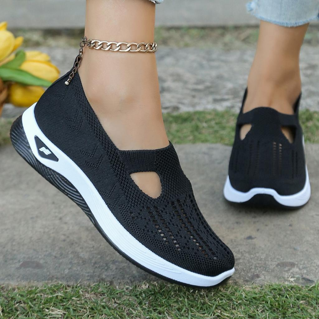 Modische einpedalige, weichsohlige, bequeme, rutschfeste Hohlschuhe, Sommer-Rutschfest, Atmungsaktiv, Lässige Mesh-Schuhe