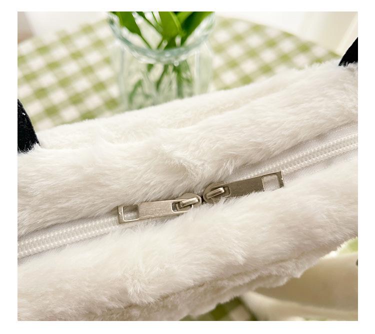 Cute Cat Paw Plush Backpack for Girls - Single Shoulder & Student Style for Autumn/Winter