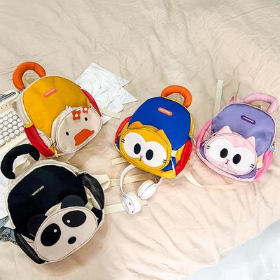 Trendy Panda Cartoon Backpack for Kids - Cute, Fashionable, and Practical Schoolbag for Boys and Girls