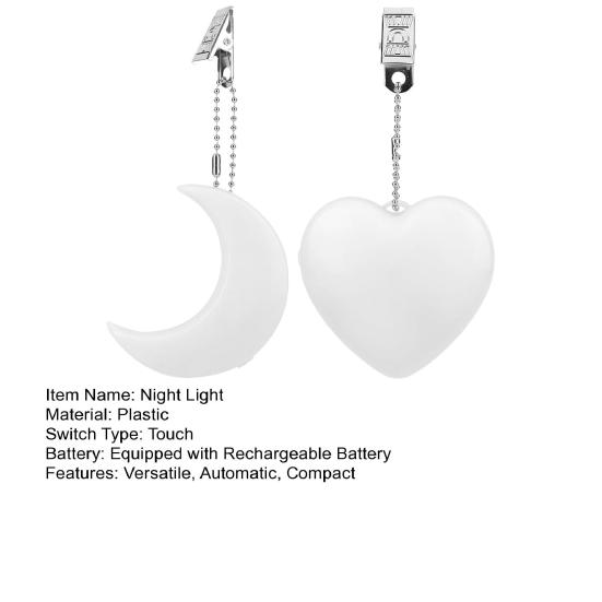 Rechargeable Handbag Light Heart-Shaped Night Portable Purse Lamp Light with Automatic Sensor for Women Girls Mothers