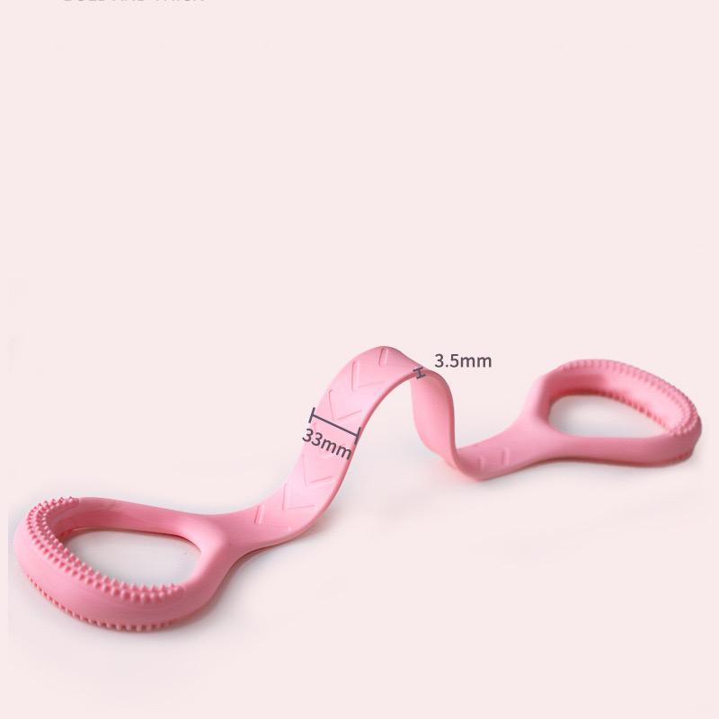 

Рисунок 8. Силиконовая лента сопротивления для рук, спины и плеч. Эластичная веревка для упражнений на йоге. Эластичная фитнес-браслет. розовый