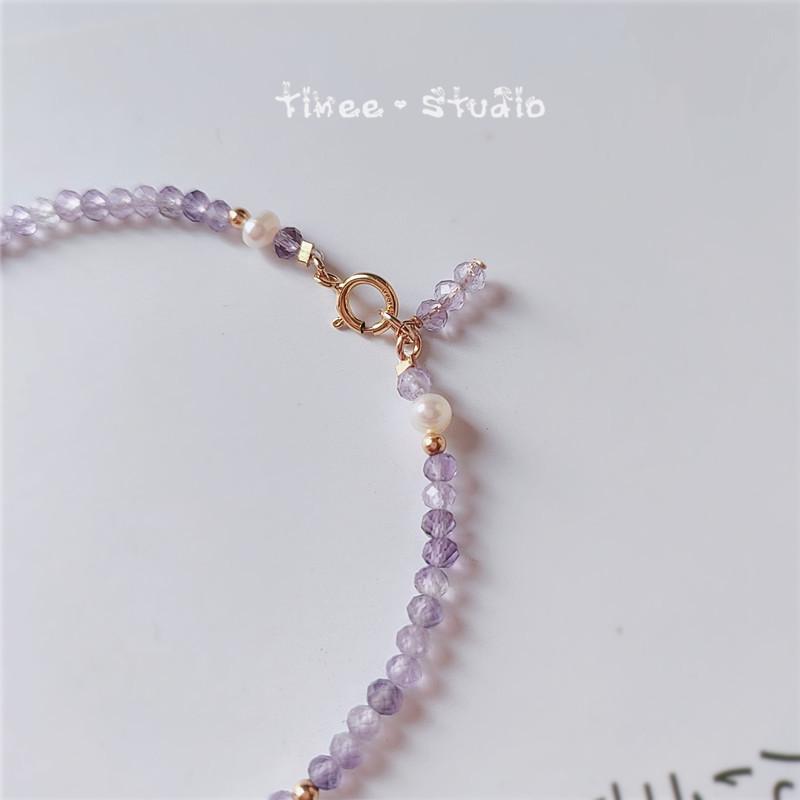 Dreamy Amethyst & Pearl Bracelet Anklet - Delicate Purple Jewelry for Women & Besties