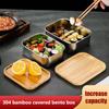 304 Stainless Steel Bamboo Lid Lunch Box, Japanese Style Lid Preservation Box, Lunch Box, Lunch Box, Food Storage Box