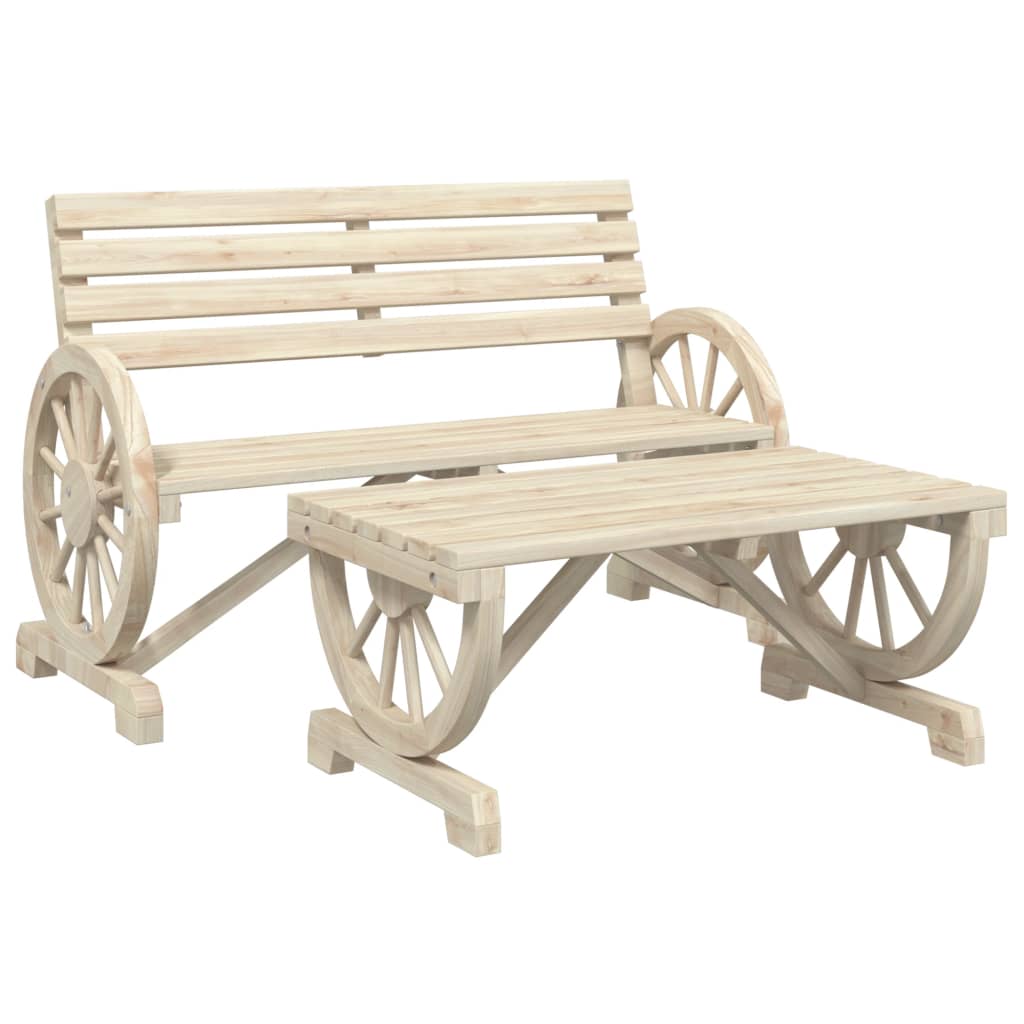 Vidaxl 2-Cz. Garden Furniture Set, Solid Fir Wood