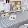 120x120cm Dining Table Protector Rectangular Ins Table Cloth Soft Plaid Tablecloth  Bedroom