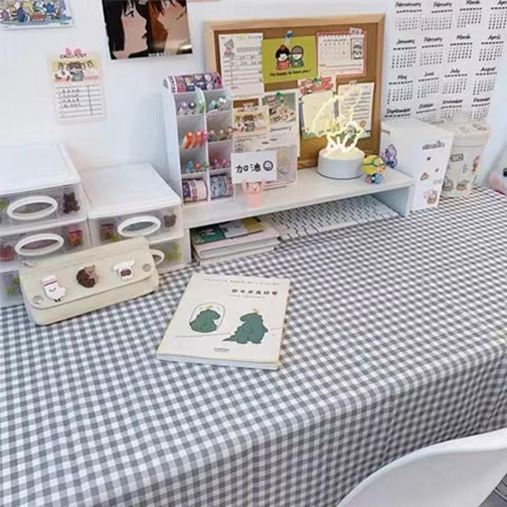120x120cm Dining Table Protector Rectangular Ins Table Cloth Soft Plaid Tablecloth Bedroom