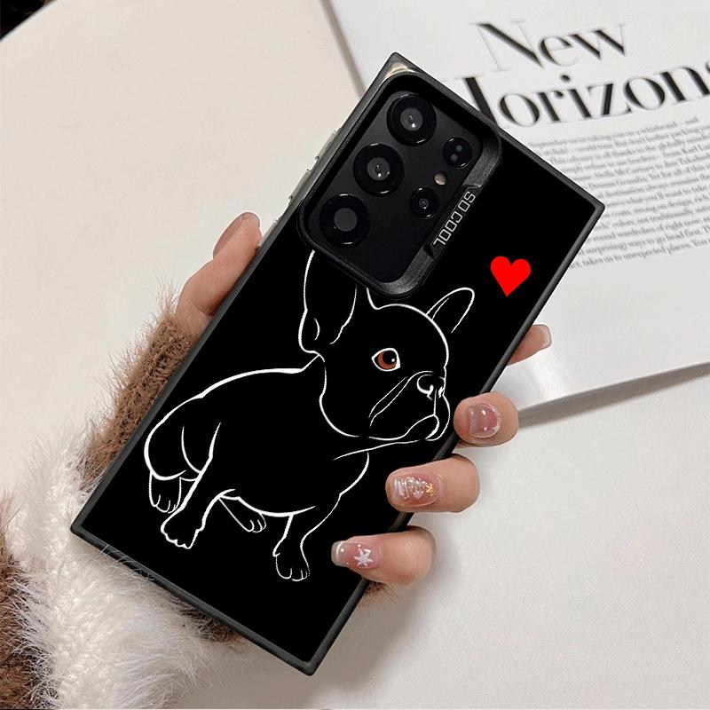 French Bulldog Black Desgin Shockproof Phone Case for Samsung Galaxy S26 Edge S25 Ultra S24 FE S23 Plus S21 Cover Anti Fall Fund