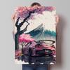 Japanese Sports Art Car Metal Poster Custom Wall Art Retro Vintage Tinplate Signs for Man Cave Interior Decoration Living Room