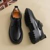 Fashion Luxurious Men Classic Loafers Black White Men Casual Thick-soled Anti-slip Business Elegant Leather Shoes Gentleman Social Shoes