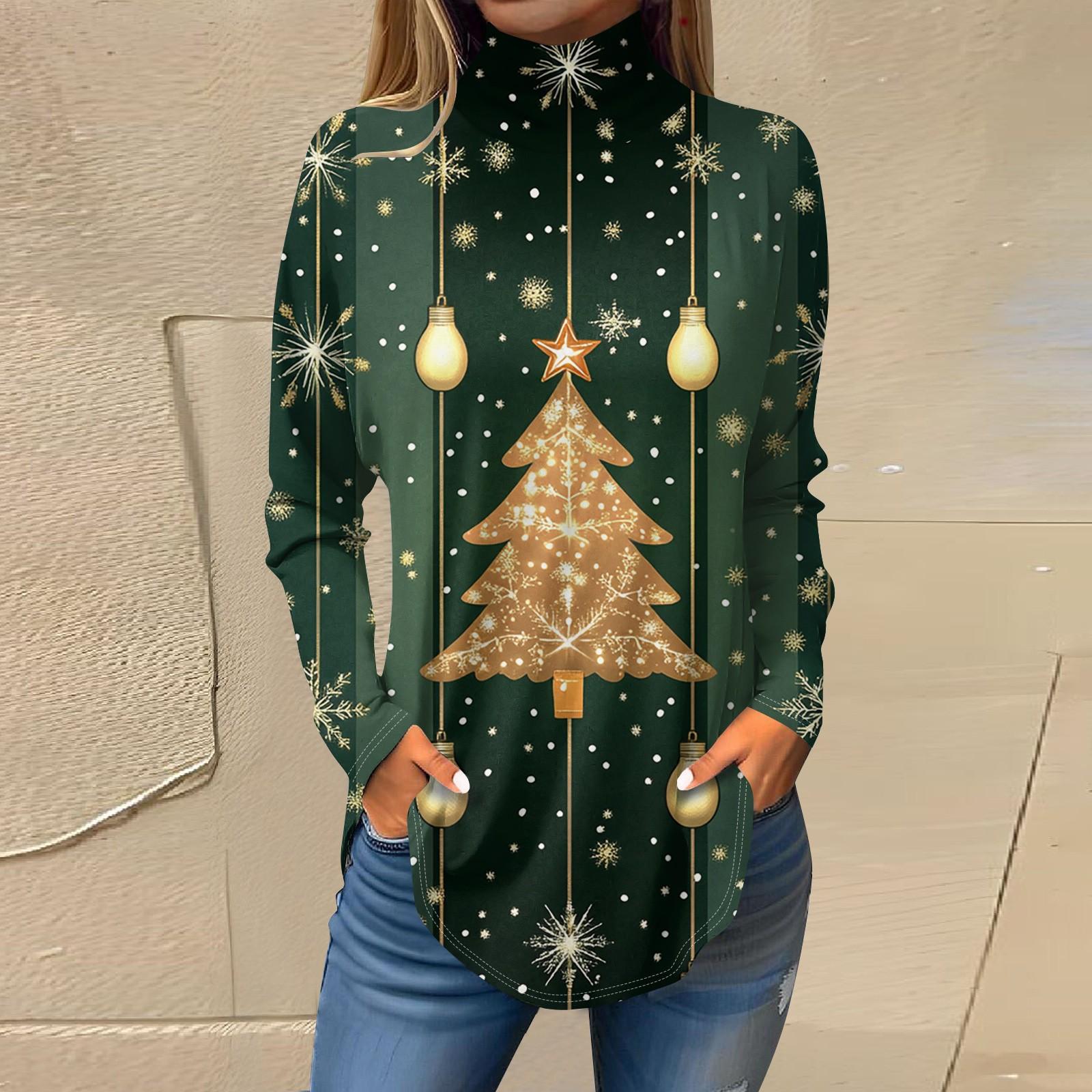 

Футболки для женщин, осенние повседневные рубашки с длинными рукавами, толстовка с винтажным принтом, топ с высоким воротом, пуловер S