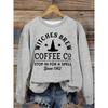 Halloween Print Winter and Autumn Women's Round Neck Casual Sweatshirt