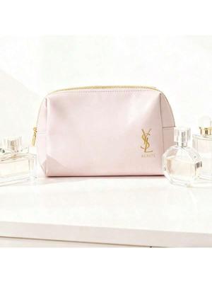 תיק איפור YSL במהדורת Qixi - נרתיק קוסמטי ורוד עם תליון בלעדי, מתנה רומנטית