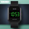 Fashion creative ed student electronic watch, integrated shell waterproof square couple sports watch