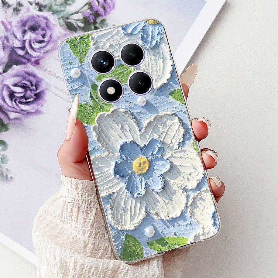 For Xiaomi Redmi Note 14 Pro Plus Case New Popular Flower Marble Soft Silicone Cover For Xiaomi Redmi Note 14 Pro Global Capinha