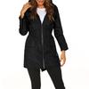Women's Casual Outdoor Lightweight Raincoat Hooded Jacket Windbreaker