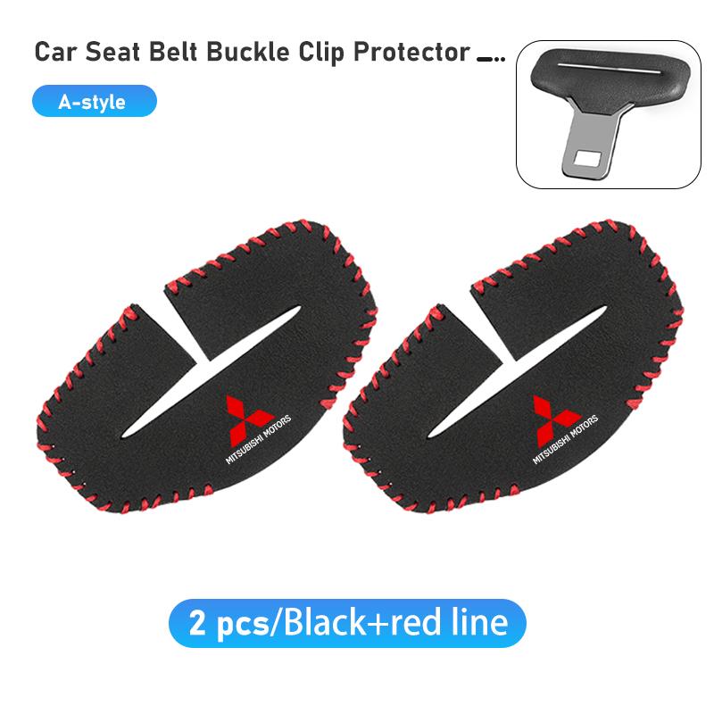 Car Seat Belt Buckle Protective Cover Safety Belt Plug Clip Case Accessories For Mitsubishi Outlander Lancer L200 ASX Pajero