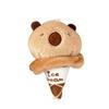 Capybara Plush Keychain Ice Cream Cone Cartoon Soft Creative Bag Pendant Desk Decor Doll Gift Stuffed Animal Accessories