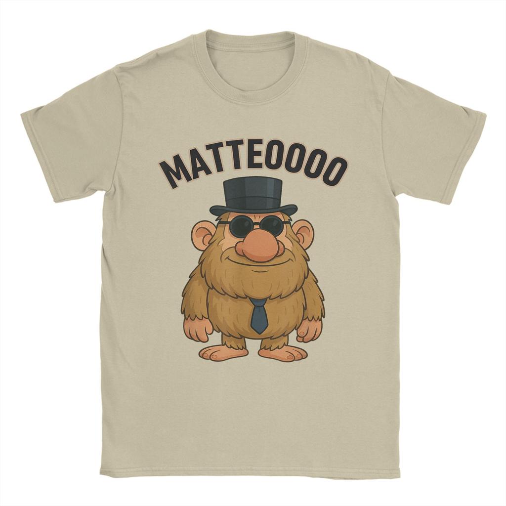 Matteo Mateo Cotton T Shirt Men Summer Italian Brainrot Meme Matteooo T Shirts O-Neck Fashion Tee Shirt Oversized Hot Sale Tops