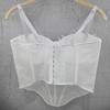 3D Floral Butterfly Strapless Tank Top Fitted and Sensual Fishbone-style Inner Layer Camis & Tank Tops
