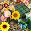 Hahood 2 Pieces Floral Foam Cage with Floral Foam Flower Arrangement Foam Cage with Handle Rectangle Flower Foam Cage Holder for Fresh Flowers, Home