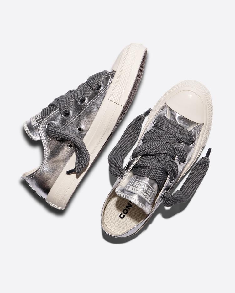 Converse All Star Canvas Shoes Unisex Low Top Silver