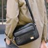 Leather Men's Sling Bag Messenger Shoulder Crossbody Bags Large Capacity Handbags Multifunctional Work Bag