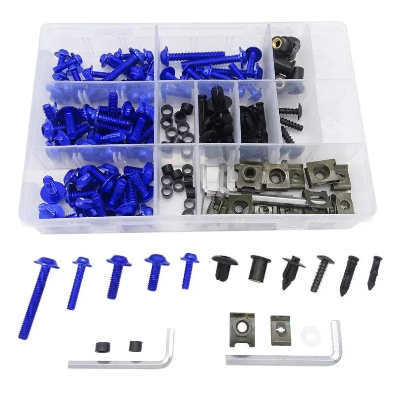 Universal CNC Alloy M6 M5 Fairing Bolts Kit Bodywork Screws Fastener Screws Nuts Kit Nut For Motorcycle 6 Colors