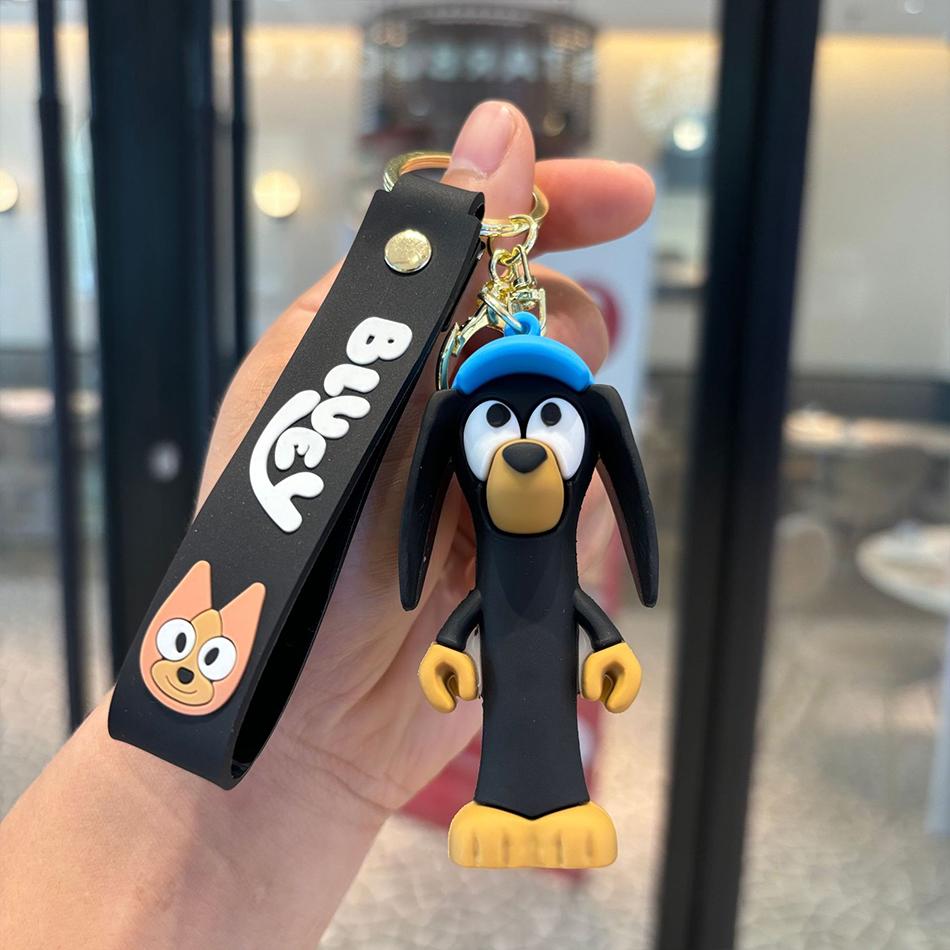

6Pcs Cartoon Bluey Family Doll Creative Car Chain Keychain Bag Pendant Exquisite Children S Backpack Pendant Couple Gift