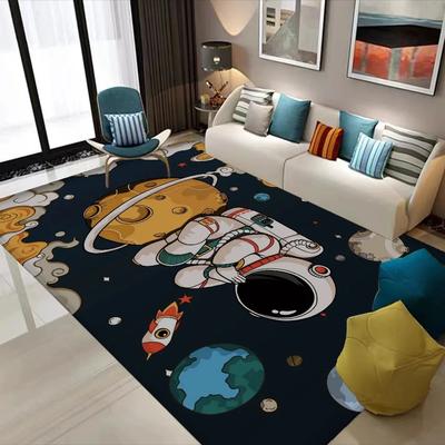 Cartoon Weltraum Astronaut Teppich Galaxie Universum Teppich Planet Rakete Kinder Schlafzimmer Dekor Fußmatte Zuhause Badezimmer-WC Matten Fußmatte