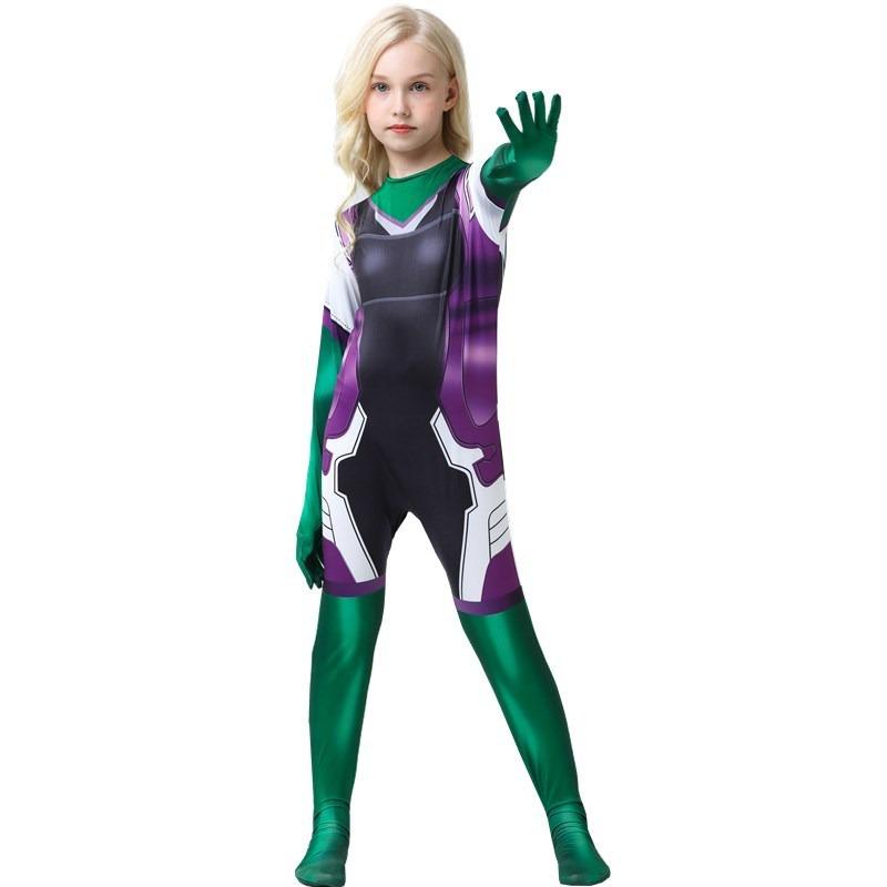 Halloween Female Hulk New Tights Adult Cosplay Costume Children's Onesie Girls