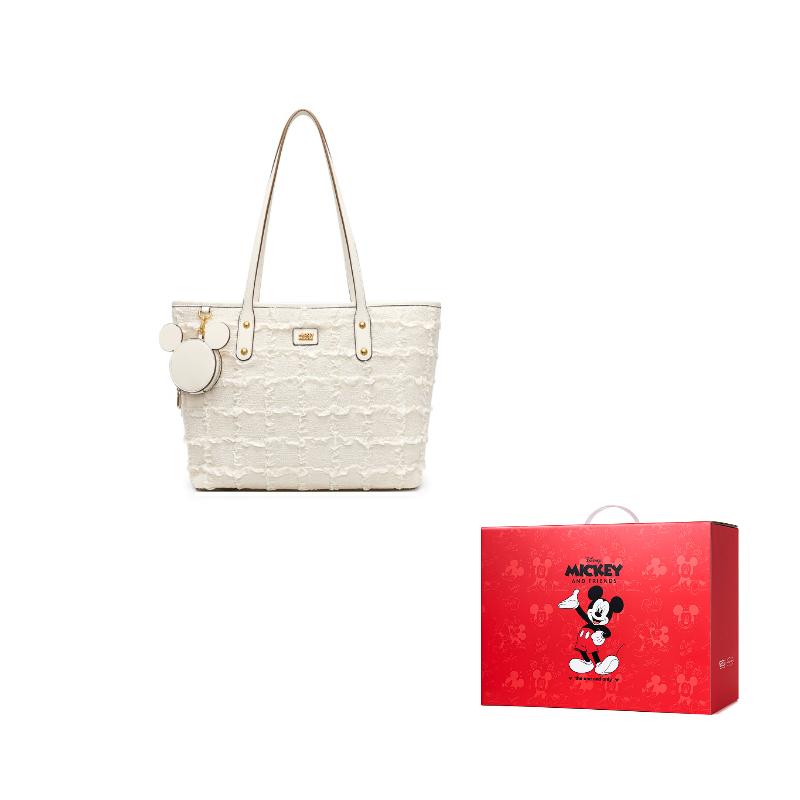 

Новая тканевая сумка-тоут Disney Mickey, сумка для покупок, сумка через плечо, женская экрю DHF51706-A 33.0*11.4*26.9CM