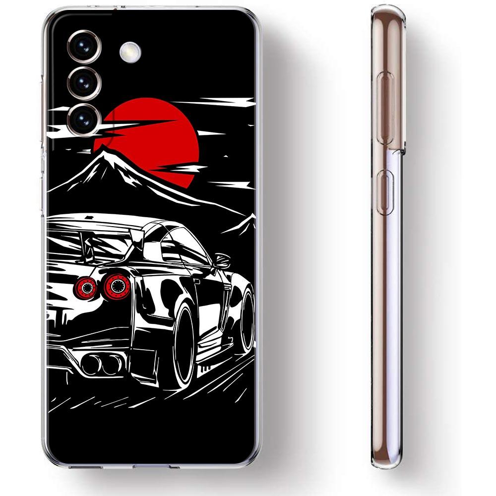 Japan JDM Sportwagen Männliche Männer Handyhülle für Samsung Galaxy S22 5G S20 Ultra S21 FE 5G S10E S9 S8 S10 Plus Note 10 Klare Abdeckung