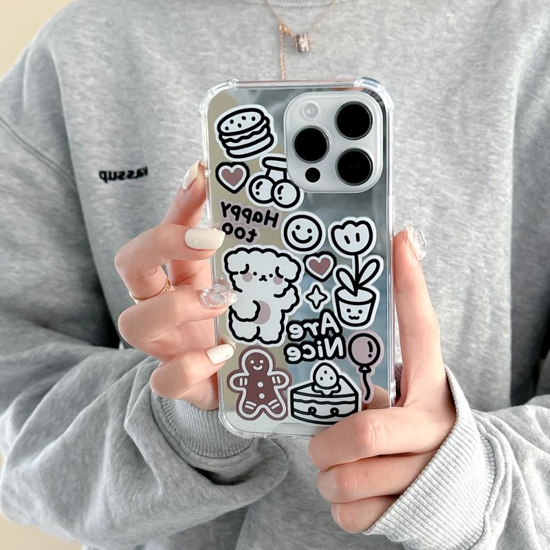 Pouzdro na mobilní telefon Zhitai pro Huawei Honor 90/80 a Apple iPhone 14 Pro Max/iPhone 15 - K dispozici zrcadlové a kreslené designy.