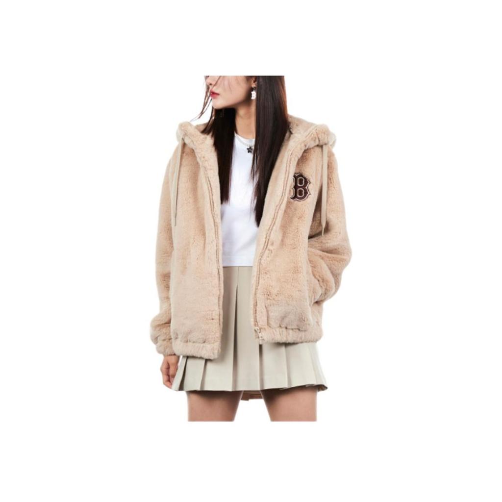 New MLB Velvet Jackets Unisex Khaki 3AFDB0926-43BGS