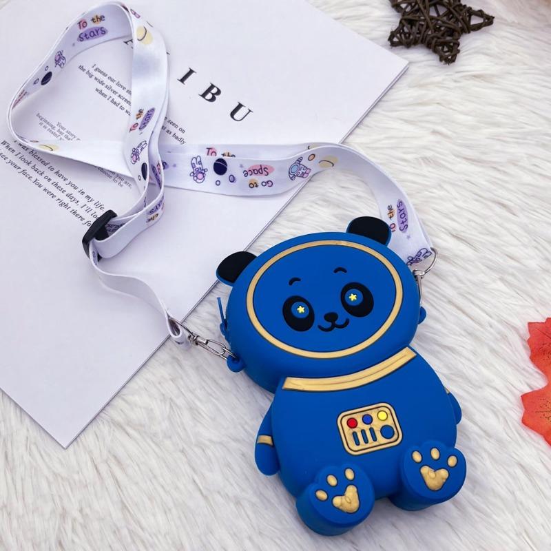 Kid Cartoon Silicone Bags Girls Cute Backpack Boy Space Astronaut Leaning Straddle Bag Fashion Accessories Single Shoulder Bags