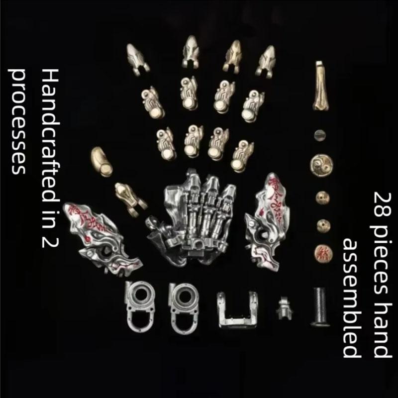 Hot Sale 5cm Robot Hand Collectible Daoism Mechanical With Chain Movable Finger Joints Hand Charm Display Gifts Pendant Ornament